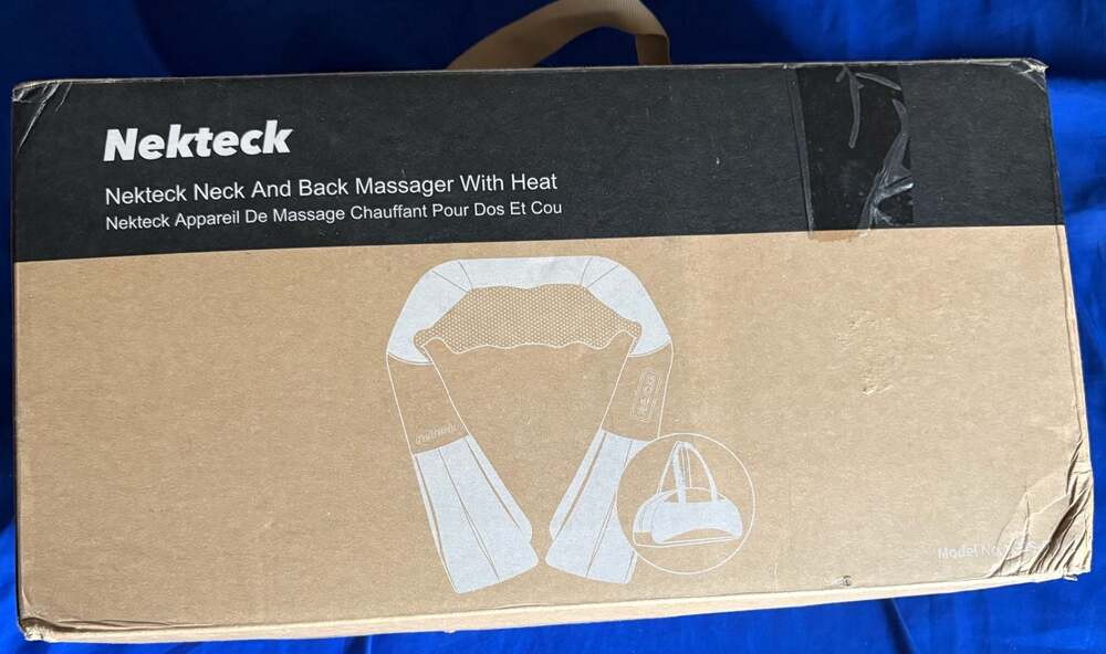 Nekteck Shiatsu Neck and Back Massager with Soothing Heat LMS-801
